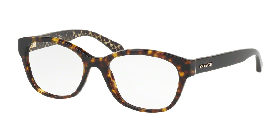 Coach HC6117F Square Eyeglasses  5507-DARK TORTOISE 53-17-140 - Color Map tortoise