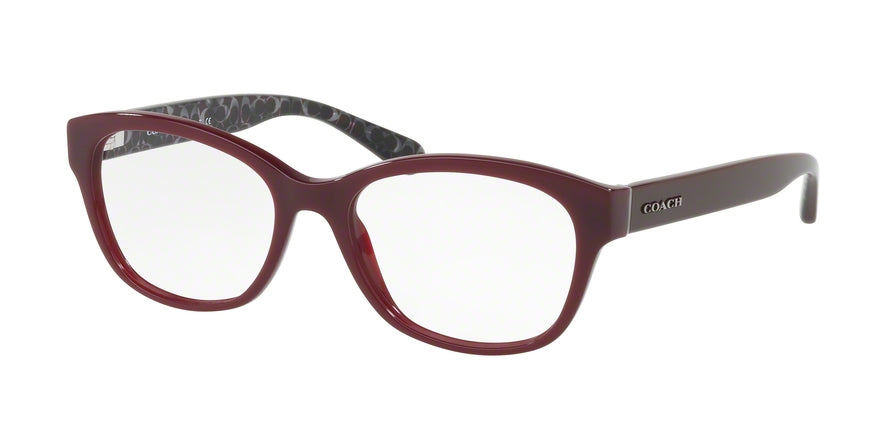 Coach HC6117F Square Eyeglasses  5509-OXBLOOD 53-17-140 - Color Map red