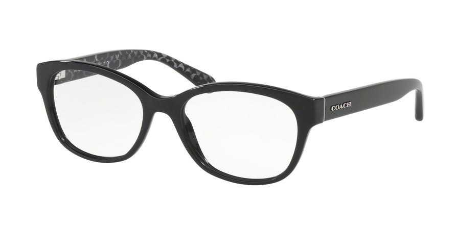 Coach HC6117F Square Eyeglasses  5510-BLACK 53-17-140 - Color Map black