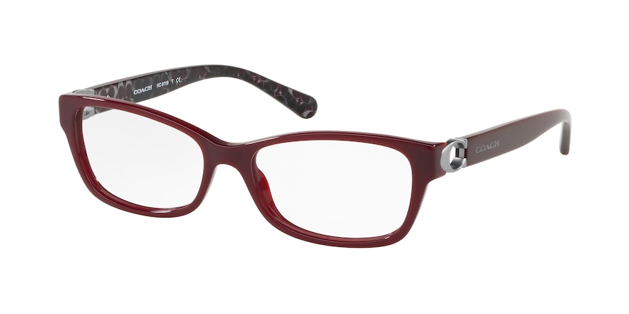 Coach HC6119F Rectangle Eyeglasses  5509-OXBLOOD 53-16-140 - Color Map brown