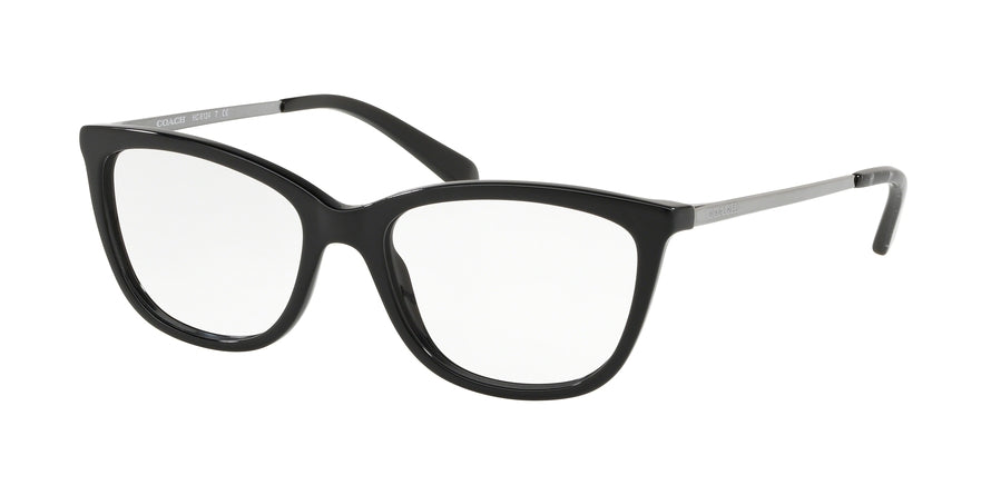 Coach HC6124F Rectangle Eyeglasses  5002-SOLID BLACK 53-17-140 - Color Map black