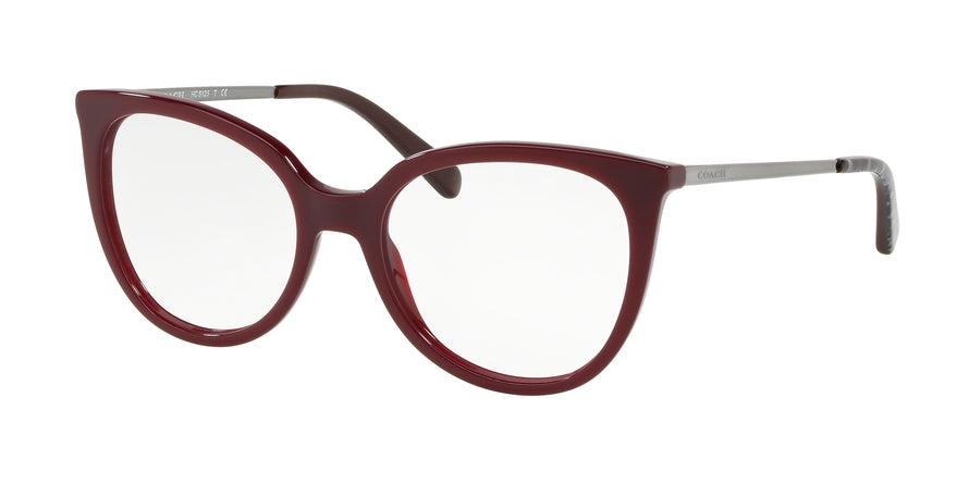 Coach HC6125F Square Eyeglasses  5509-SOLID OXBLOOD 53-18-140 - Color Map red