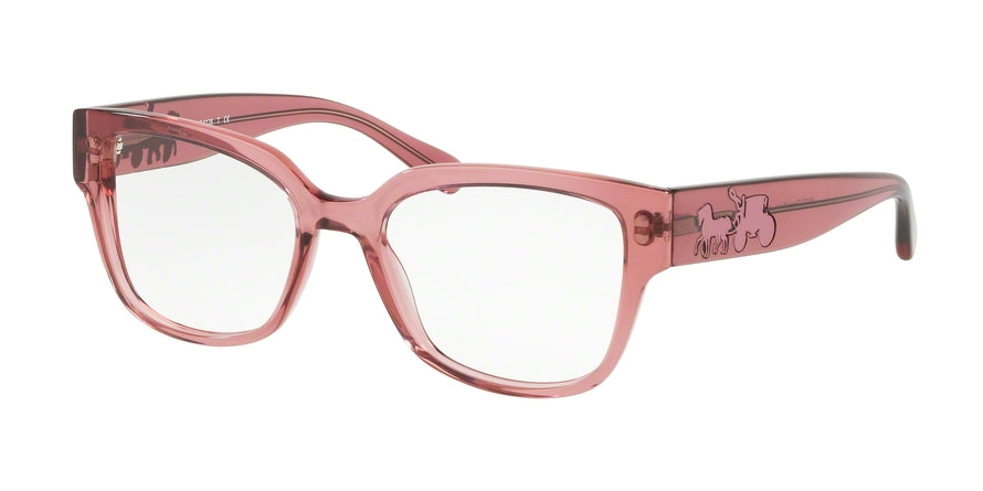 Coach HC6126F Square Eyeglasses  5527-TRANS PINK 52-18-140 - Color Map pink