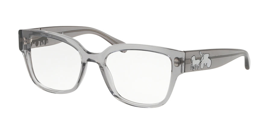 Coach HC6126 Square Eyeglasses  5172-GREY TRANS 52-18-140 - Color Map grey