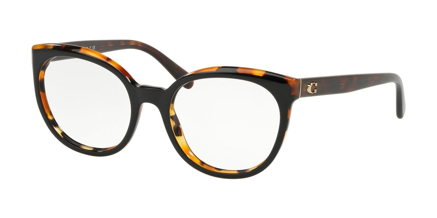 Coach HC6130F Cat Eye Eyeglasses  5446-BLACK/TORTOISE 54-19-140 - Color Map havana