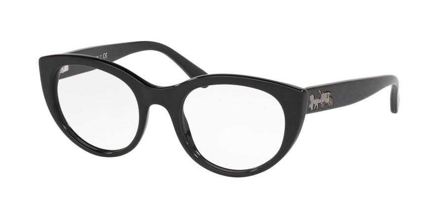 Coach HC6132F Oval Eyeglasses  5002-BLACK 52-19-140 - Color Map black