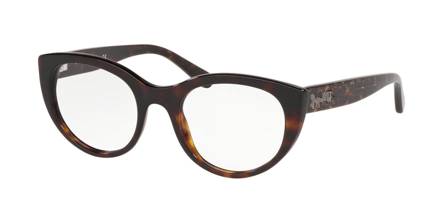 Coach HC6132F Oval Eyeglasses  5120-DARK TORTOISE 52-19-140 - Color Map tortoise