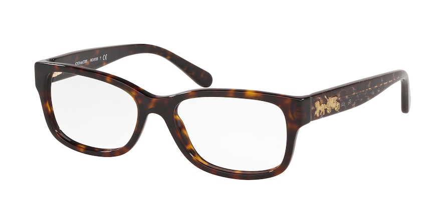 Coach HC6133 Rectangle Eyeglasses  5120-DARK TORTOISE 53-17-140 - Color Map black