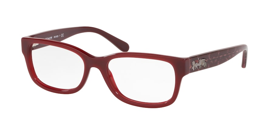 Coach HC6133 Rectangle Eyeglasses  5255-BURGUNDY 53-17-140 - Color Map black