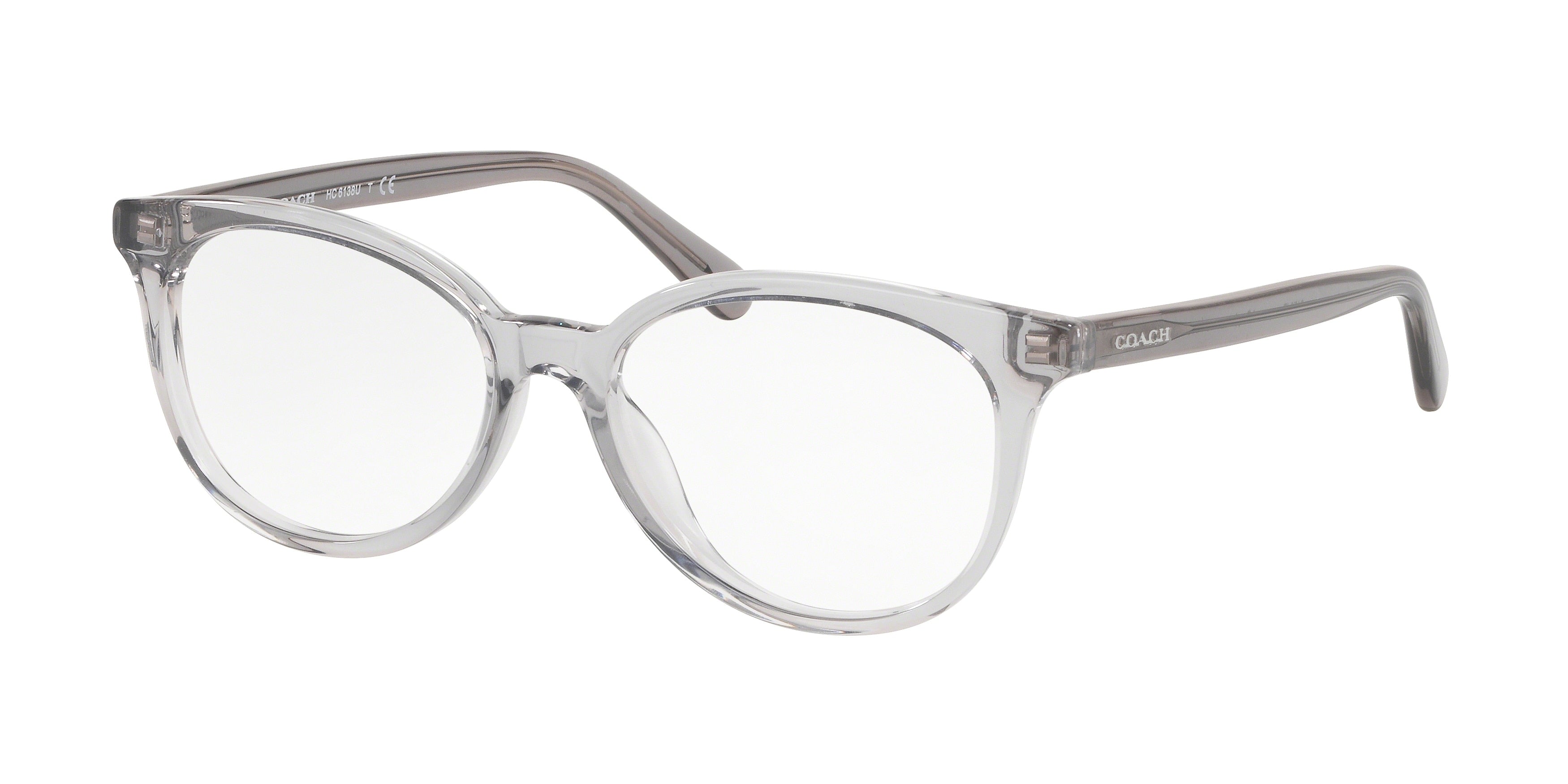 Coach HC6138U Phantos Eyeglasses  5176-Transparent Grey 52-140-16 - Color Map Grey