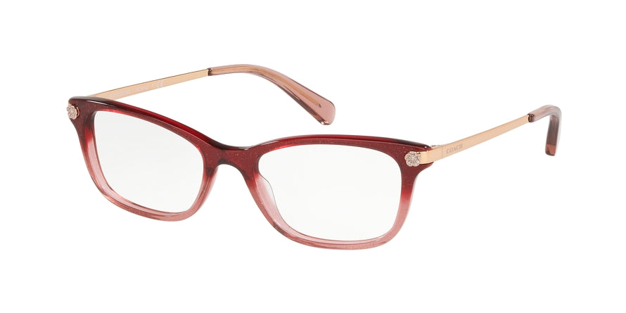 Coach HC6142F Pillow Eyeglasses  5551-BURGUNDY GLITTER GRADIENT 53-16-140 - Color Map purple/reddish