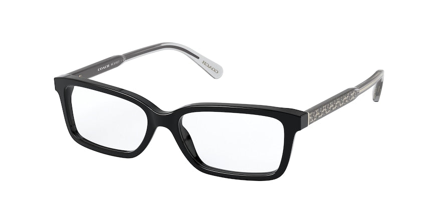 Coach HC6145F Rectangle Eyeglasses  5002-BLACK 53-15-140 - Color Map black