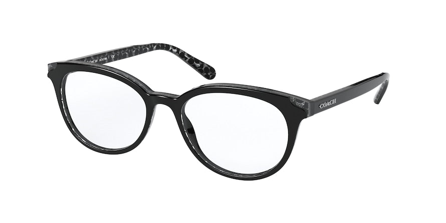 Coach HC6149 Phantos Eyeglasses  5582-BLACK GLITTER SIG C 52-17-140 - Color Map black