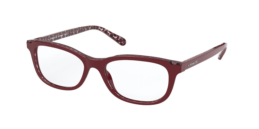 Coach HC6150F Rectangle Eyeglasses  5584-BURGUNDY GLITTER SIG C 54-16-140 - Color Map purple/reddish