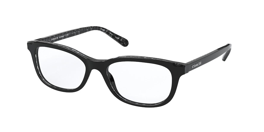 Coach HC6150 Rectangle Eyeglasses  5582-BLACK GLITTER SIG C 53-17-140 - Color Map black