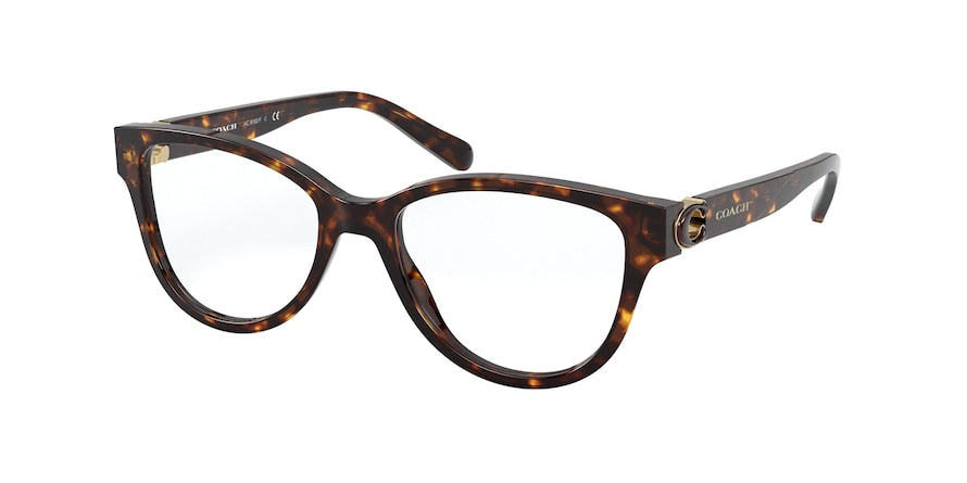 Coach HC6153F Round Eyeglasses  5120-DARK TORTOISE 53-16-140 - Color Map havana