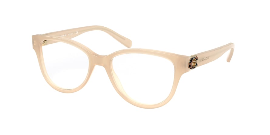 Coach HC6153F Round Eyeglasses  5611-MILKY BEIGE 53-16-140 - Color Map ivory