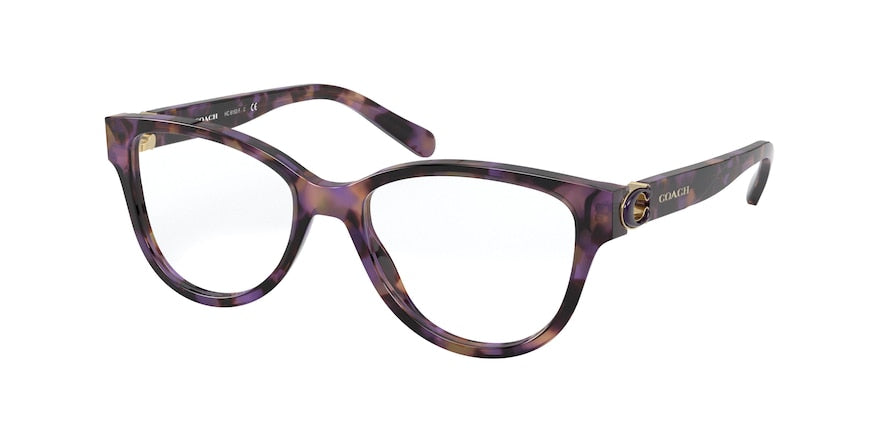 Coach HC6153F Round Eyeglasses  5612-LAVENDER TORTOISE 53-16-140 - Color Map purple/reddish