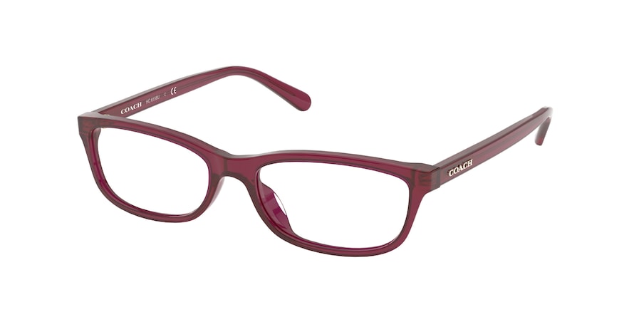 Coach HC6158U Rectangle Eyeglasses  5172-TRANSPARENT BURGUNDY 52-16-140 - Color Map purple/reddish