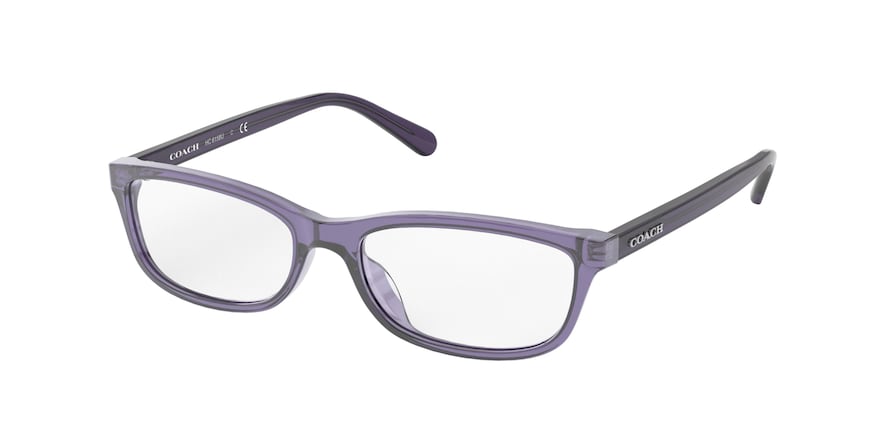 Coach HC6158U Rectangle Eyeglasses  5616-TRANSPARENT PURPLE 52-16-140 - Color Map purple/reddish
