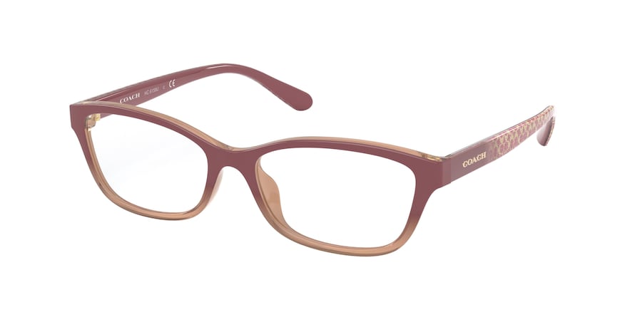 Coach HC6159U Rectangle Eyeglasses  5621-TRANSPARENT BROWN 54-16-140 - Color Map brown