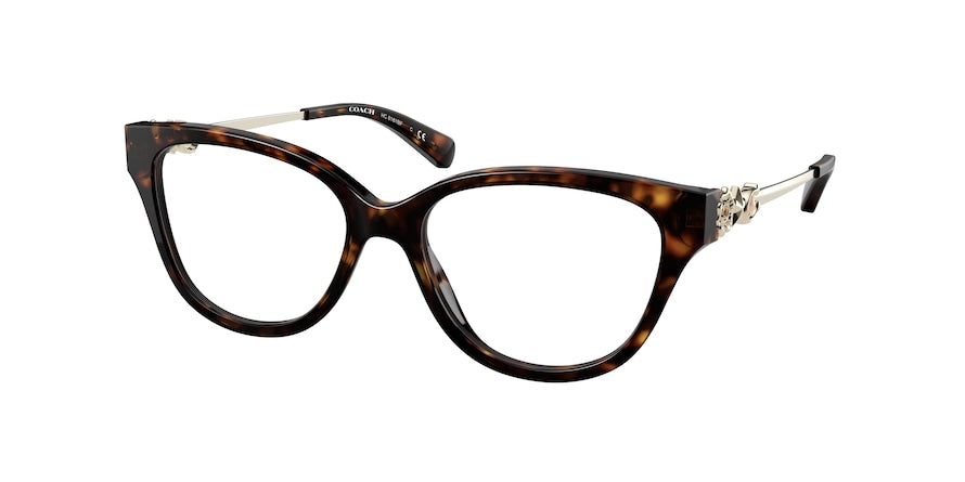 Coach HC6161BF Butterfly Eyeglasses  5120-DARK TORTOISE 52-16-140 - Color Map havana
