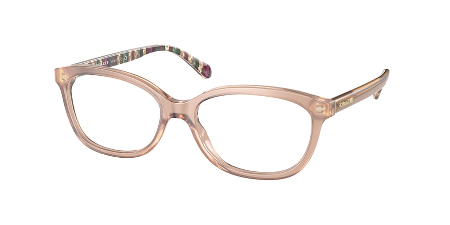 Coach HC6173F Pillow Eyeglasses  5523-MILKY PINK CHAMPAGNE 54-16-140 - Color Map light brown