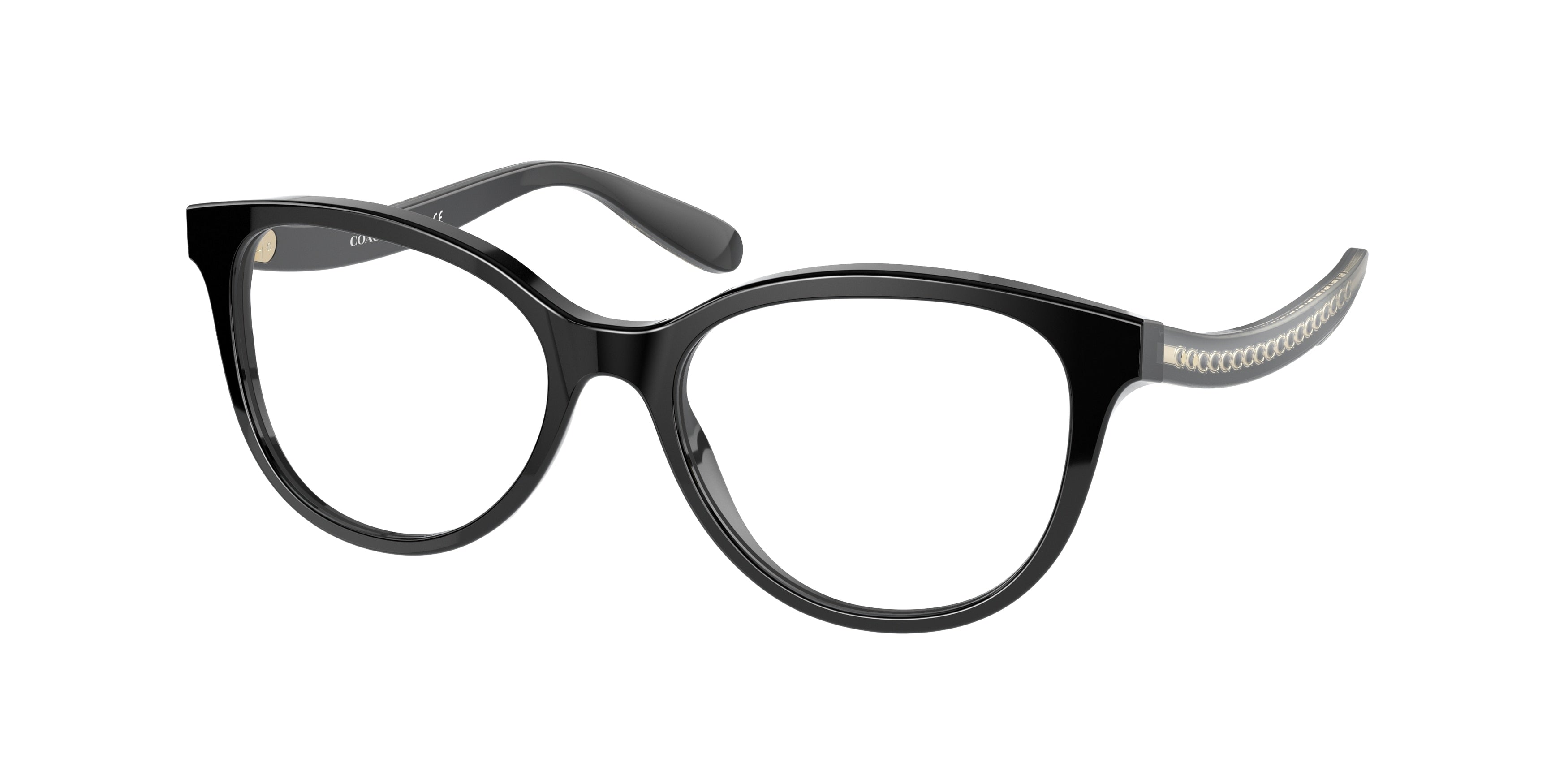 Coach HC6177 Round Eyeglasses  5002-Black 52-140-17 - Color Map Black