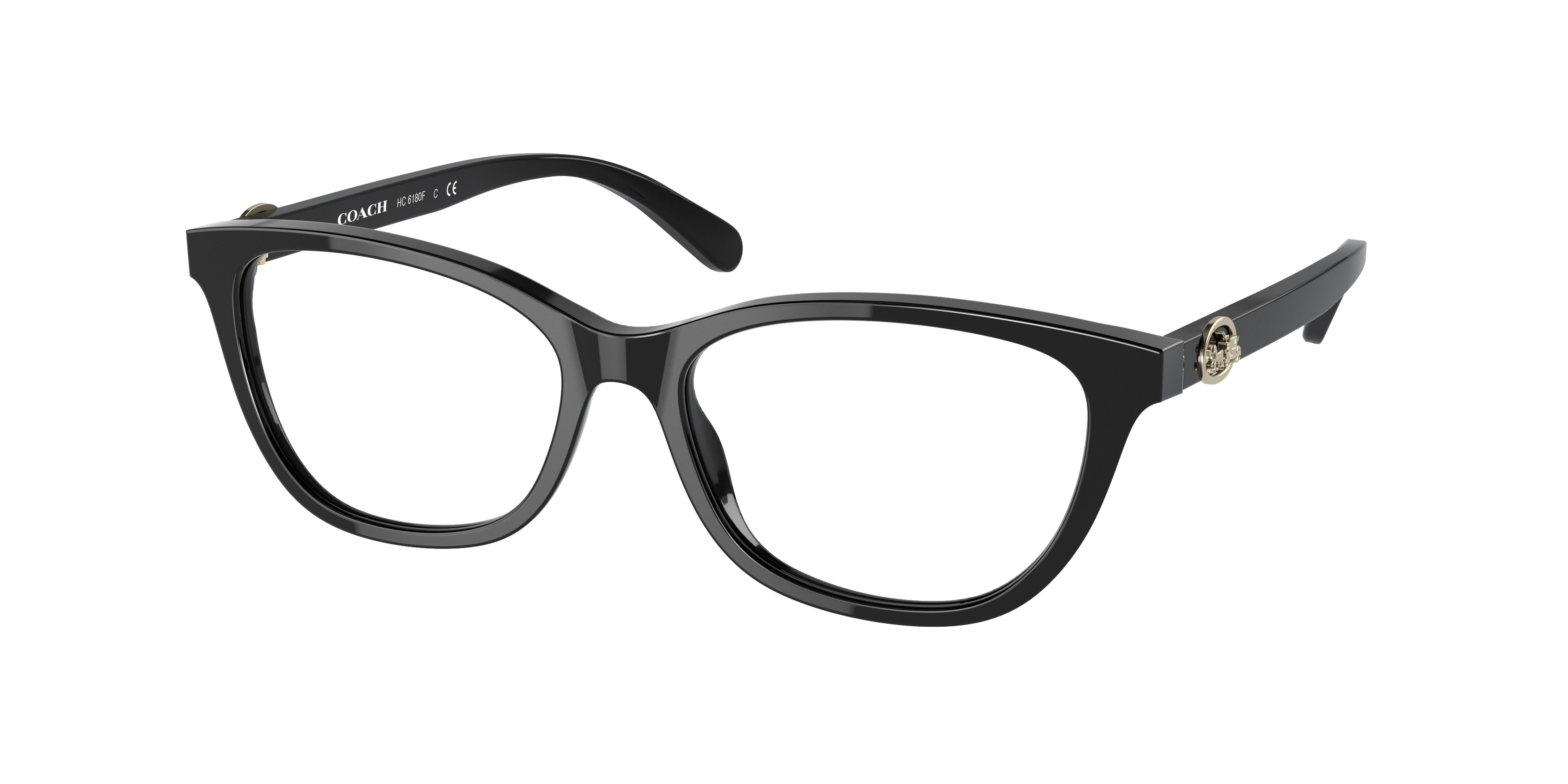 Coach HC6180F Rectangle Eyeglasses  5002-Black 54-140-16 - Color Map Black