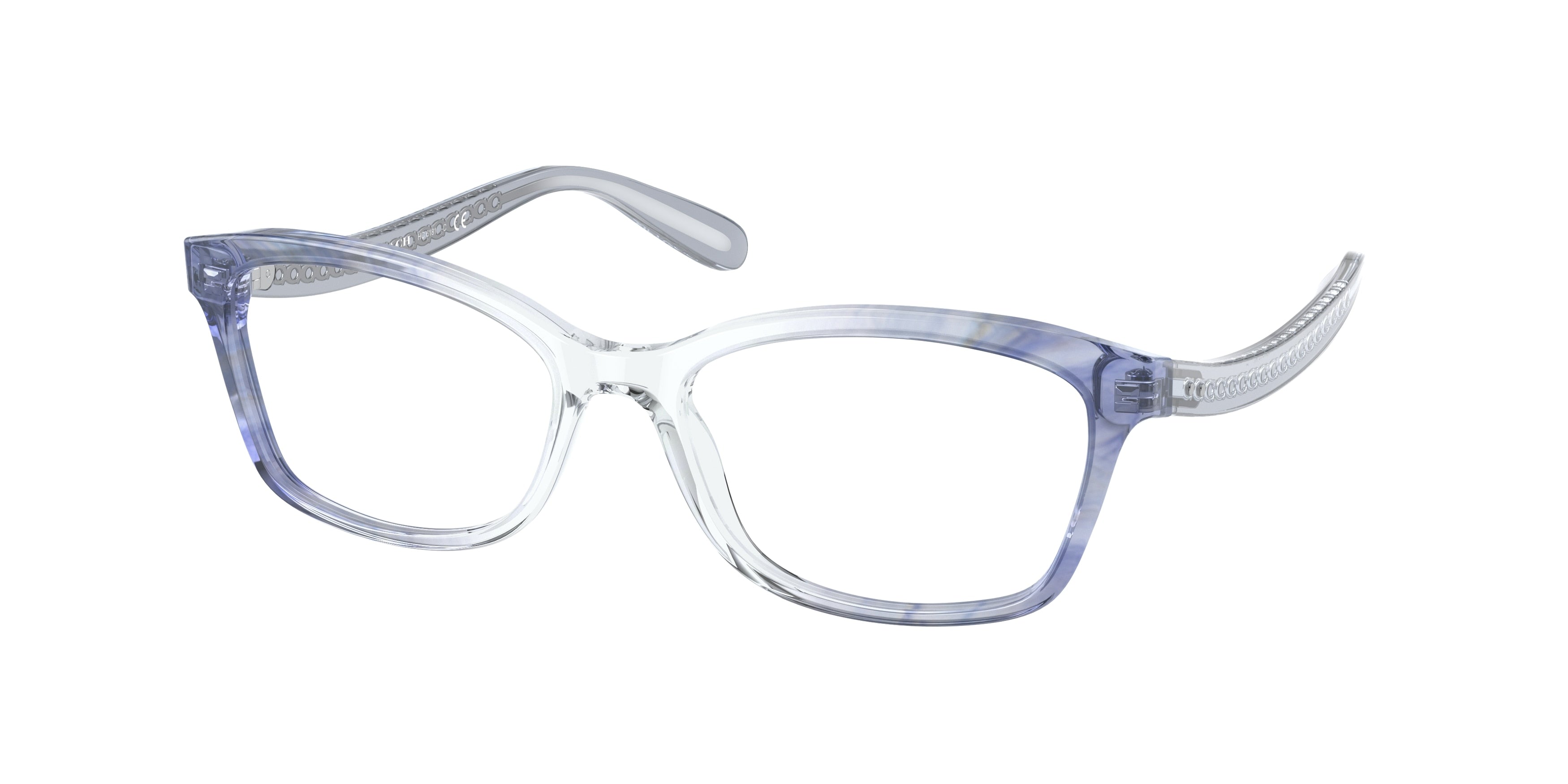 Coach HC6181 Rectangle Eyeglasses  5655-Transparent Blue Ombre 54-140-17 - Color Map Blue