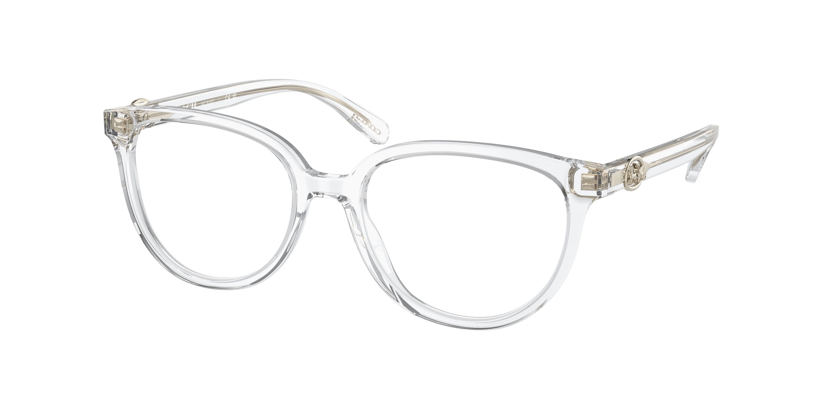 Coach HC6182 Round Eyeglasses  5111-Crystal Clear 52-140-17 - Color Map Transparent