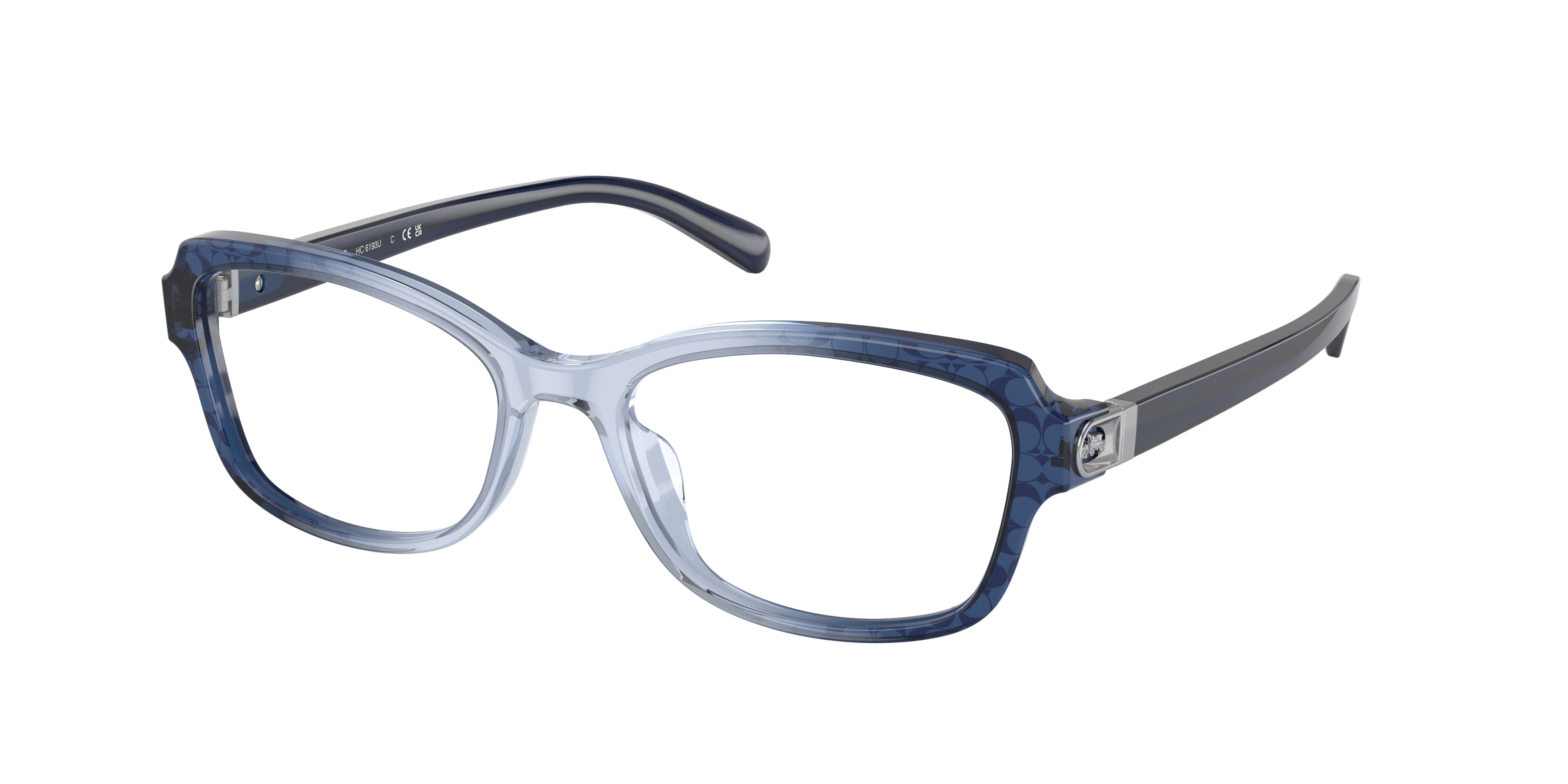 Coach HC6193U Irregular Eyeglasses  5708-Blue Gradient Signature C 53-140-17 - Color Map Blue