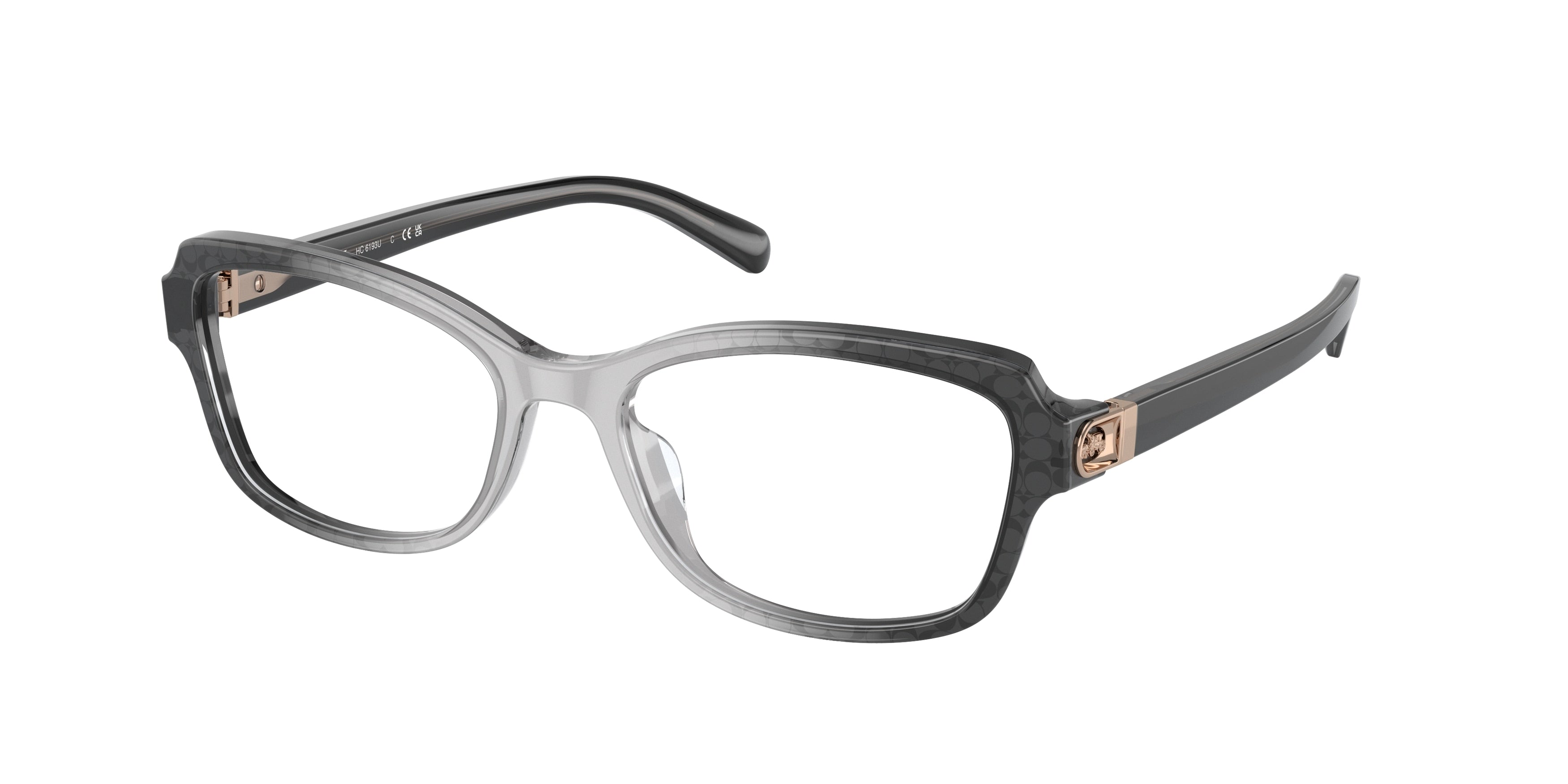 Coach HC6193U Irregular Eyeglasses  5710-Grey Gradient Signature C 53-140-17 - Color Map Grey