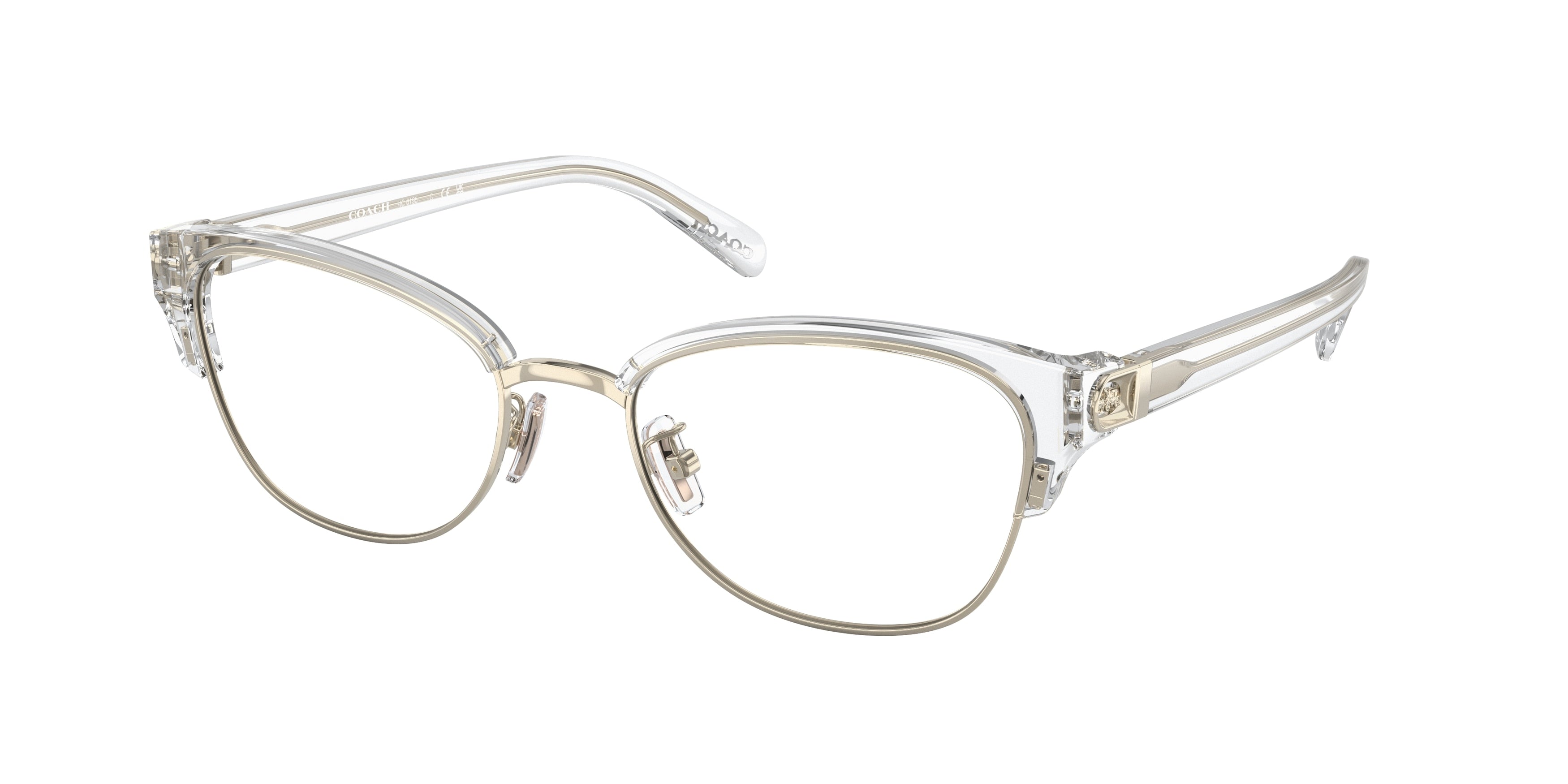 Coach HC6195 Irregular Eyeglasses  5111-Clear 53-140-19 - Color Map Transparent