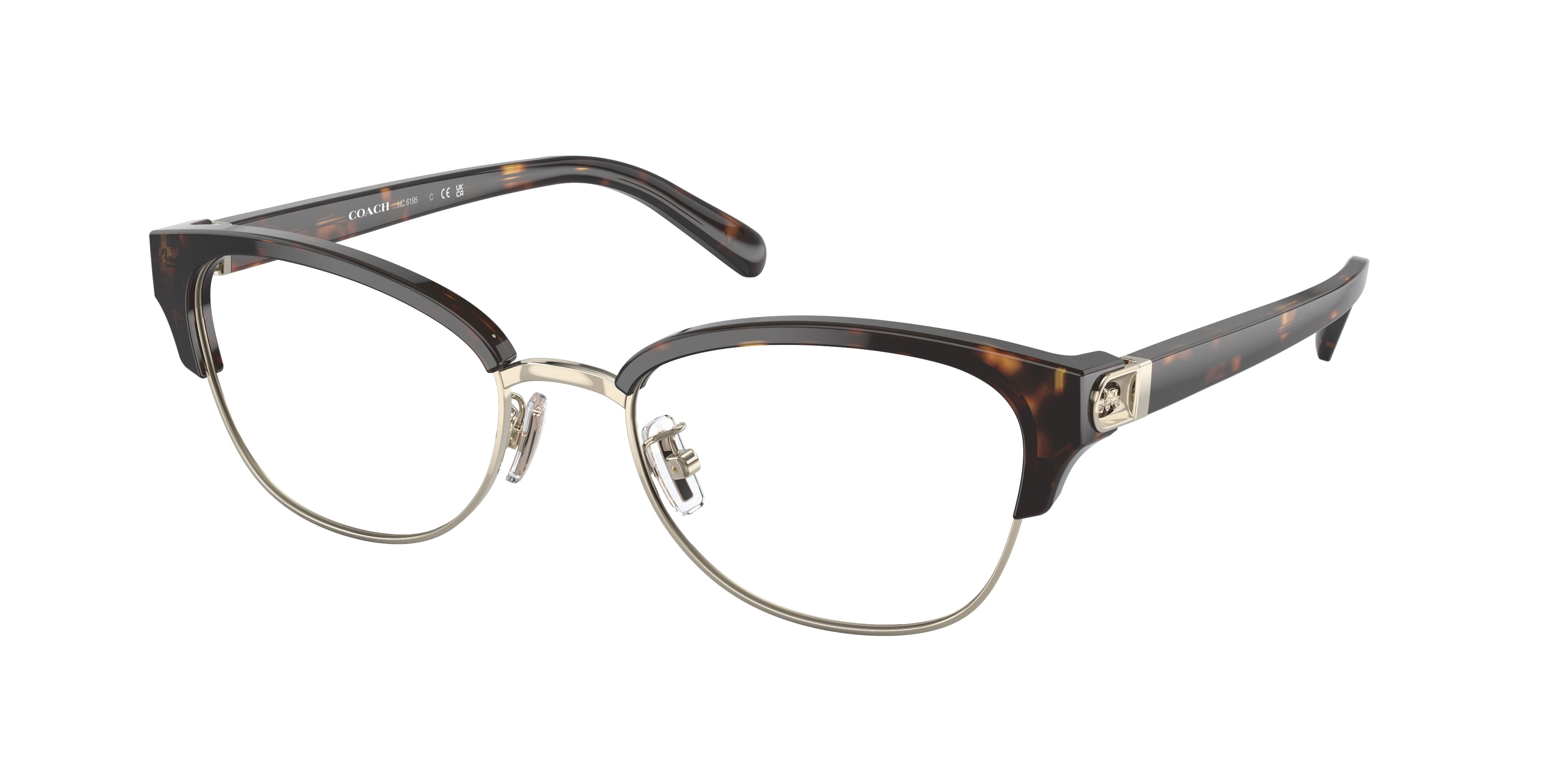 Coach HC6195 Irregular Eyeglasses  5120-Dark Tortoise 53-140-19 - Color Map Tortoise