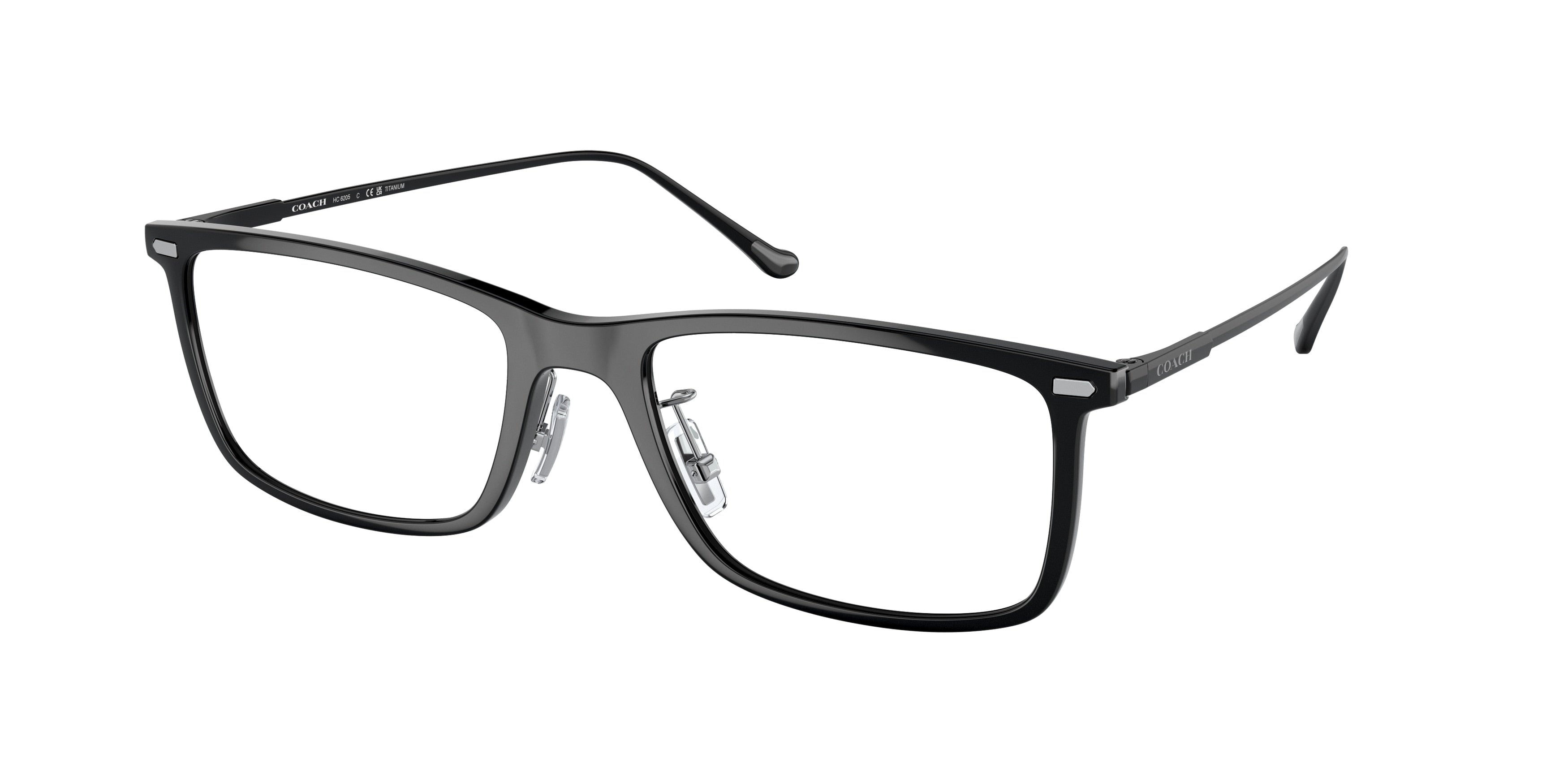 Coach HC6205 Rectangle Eyeglasses  5002-Black 56-145-19 - Color Map Black