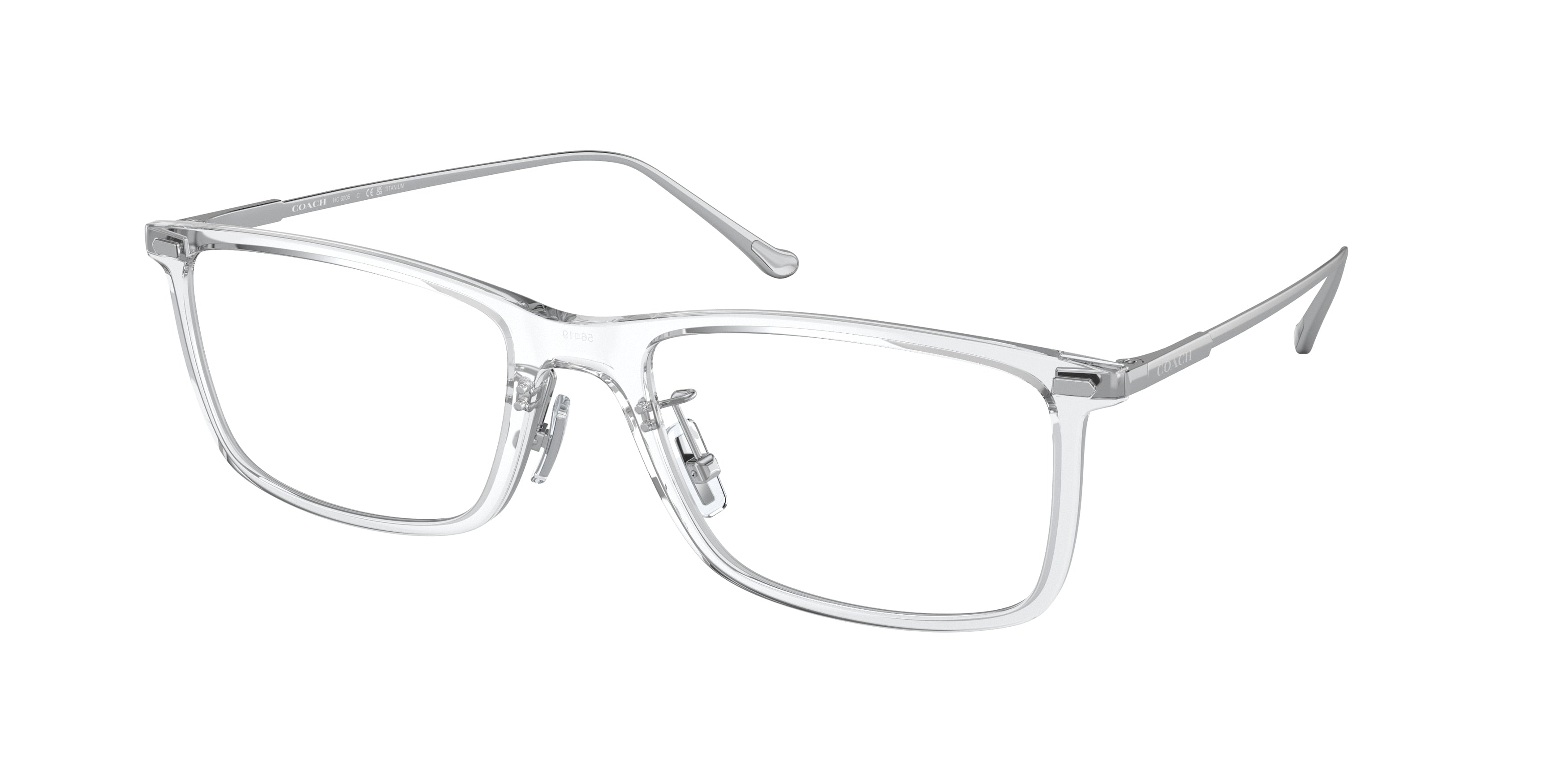 Coach HC6205 Rectangle Eyeglasses  5111-Clear 56-145-19 - Color Map Transparent