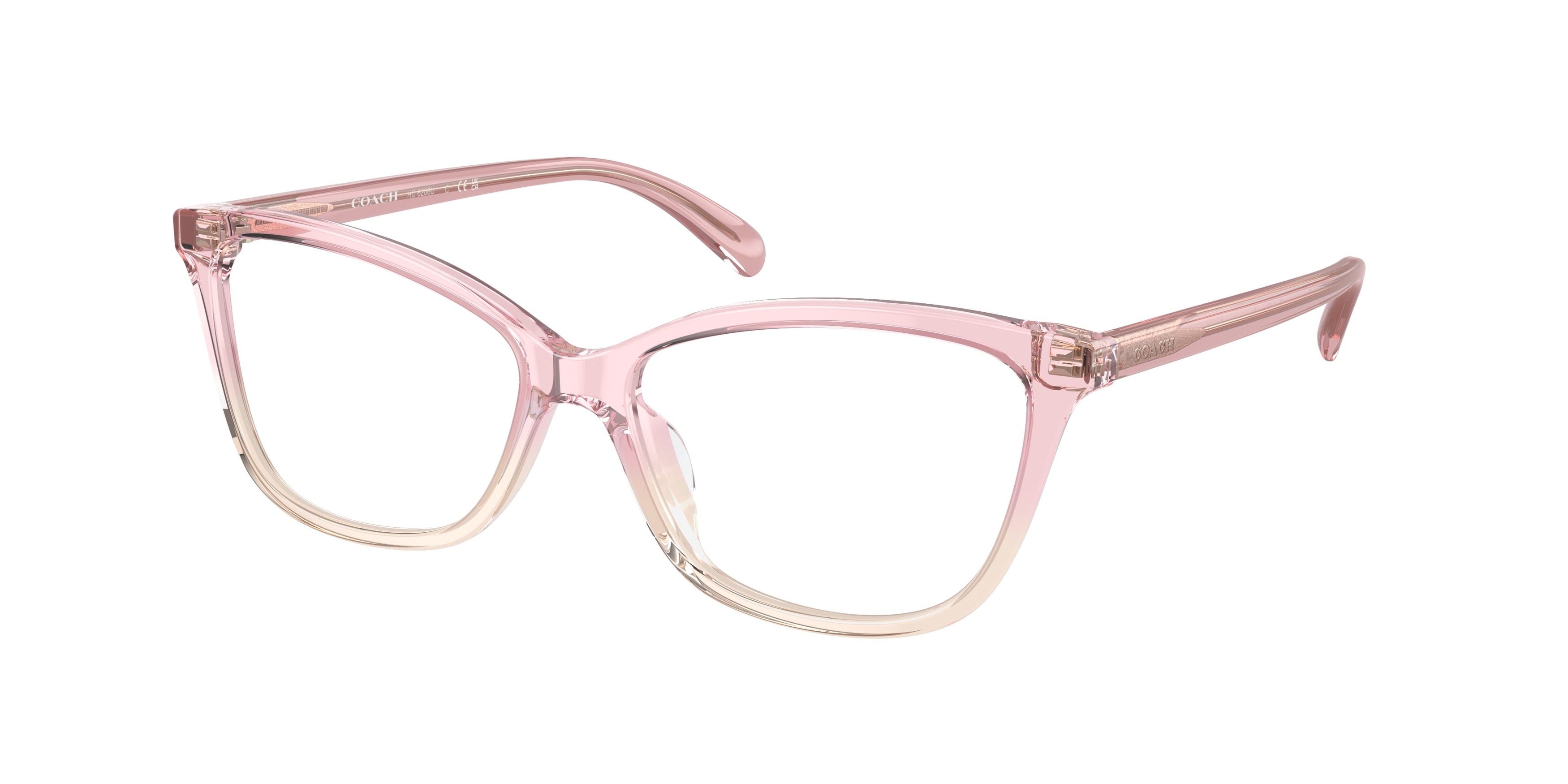 Coach HC6206U Cat Eye Eyeglasses  5738-Transparent Pink Gradient 54-140-15 - Color Map Pink