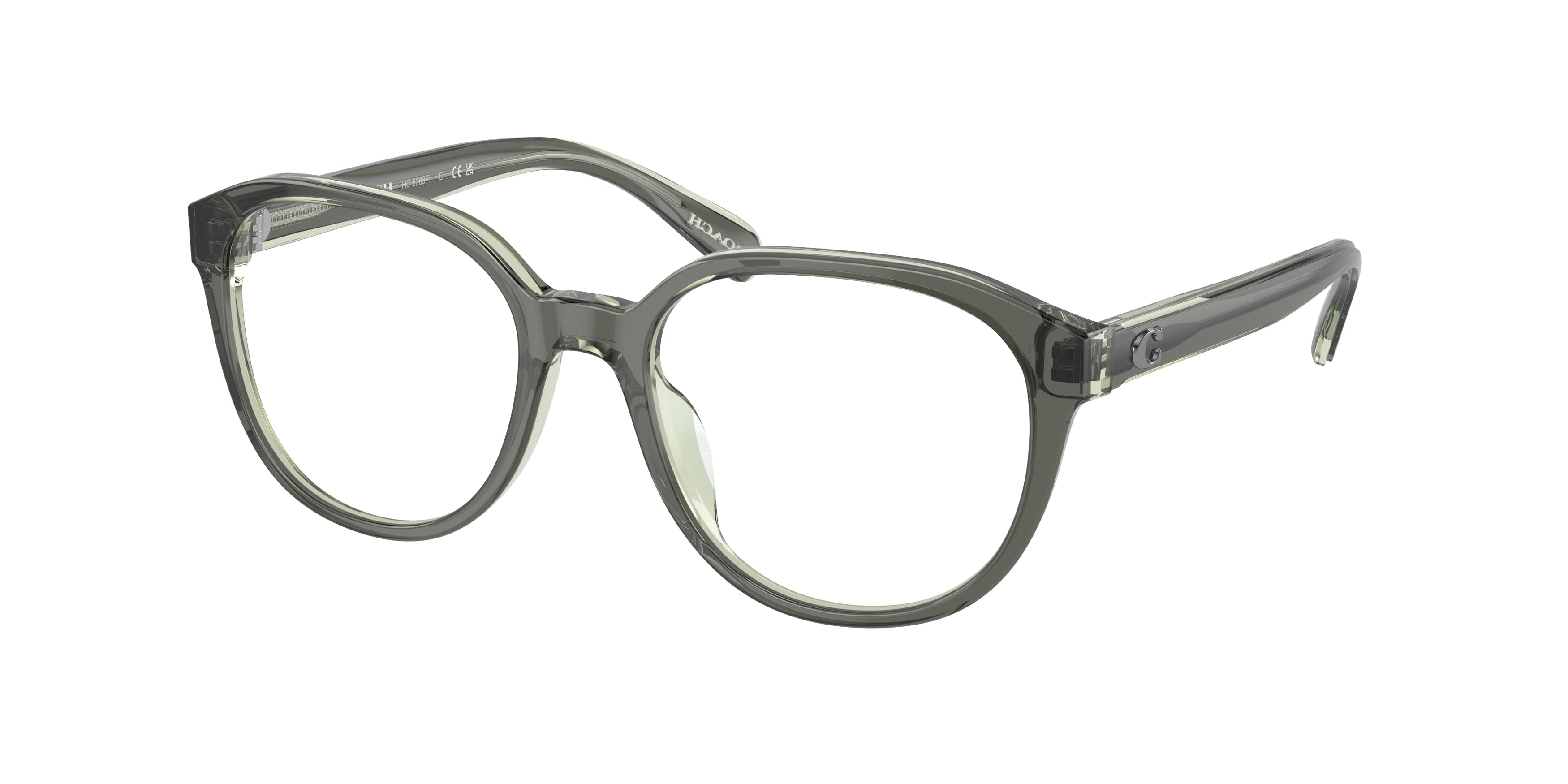 Coach HC6209F Round Eyeglasses  5746-Moss/Mint 54-145-18 - Color Map Green