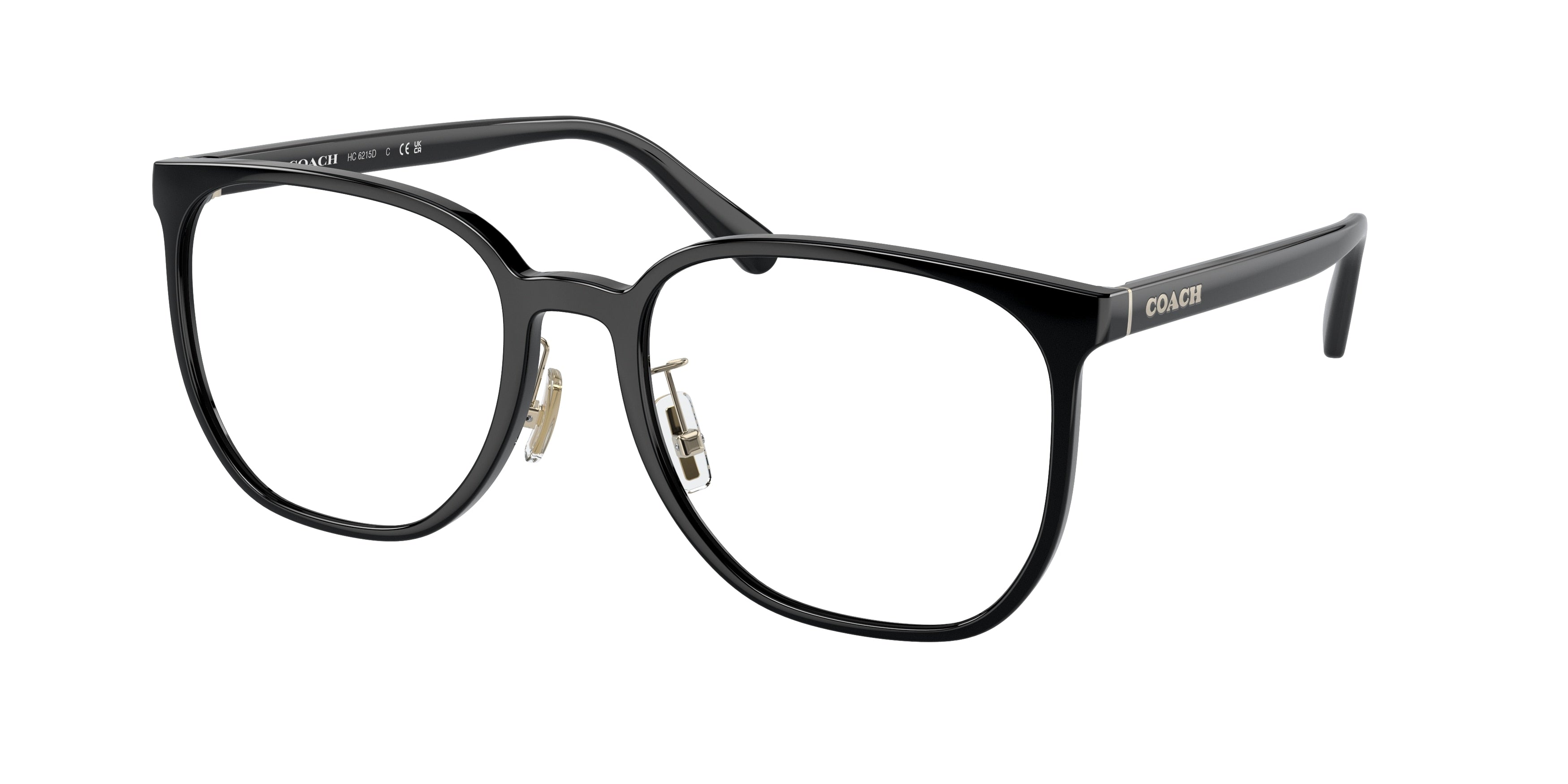 Coach HC6215D Square Eyeglasses  5002-Black 56-145-19 - Color Map Black