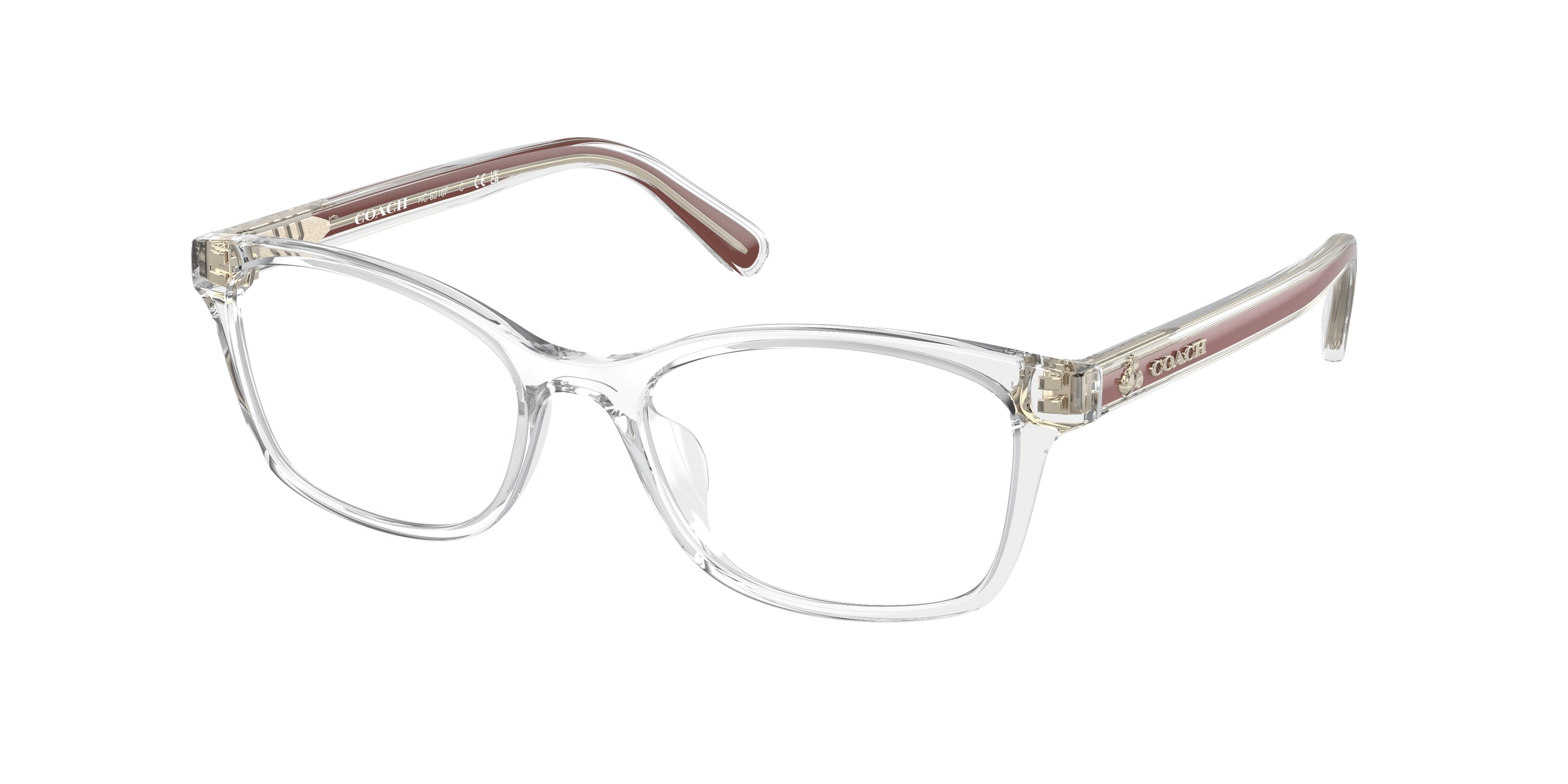 Coach HC6216F Rectangle Eyeglasses  5111-Transparent Clear 54-145-17 - Color Map Transparent