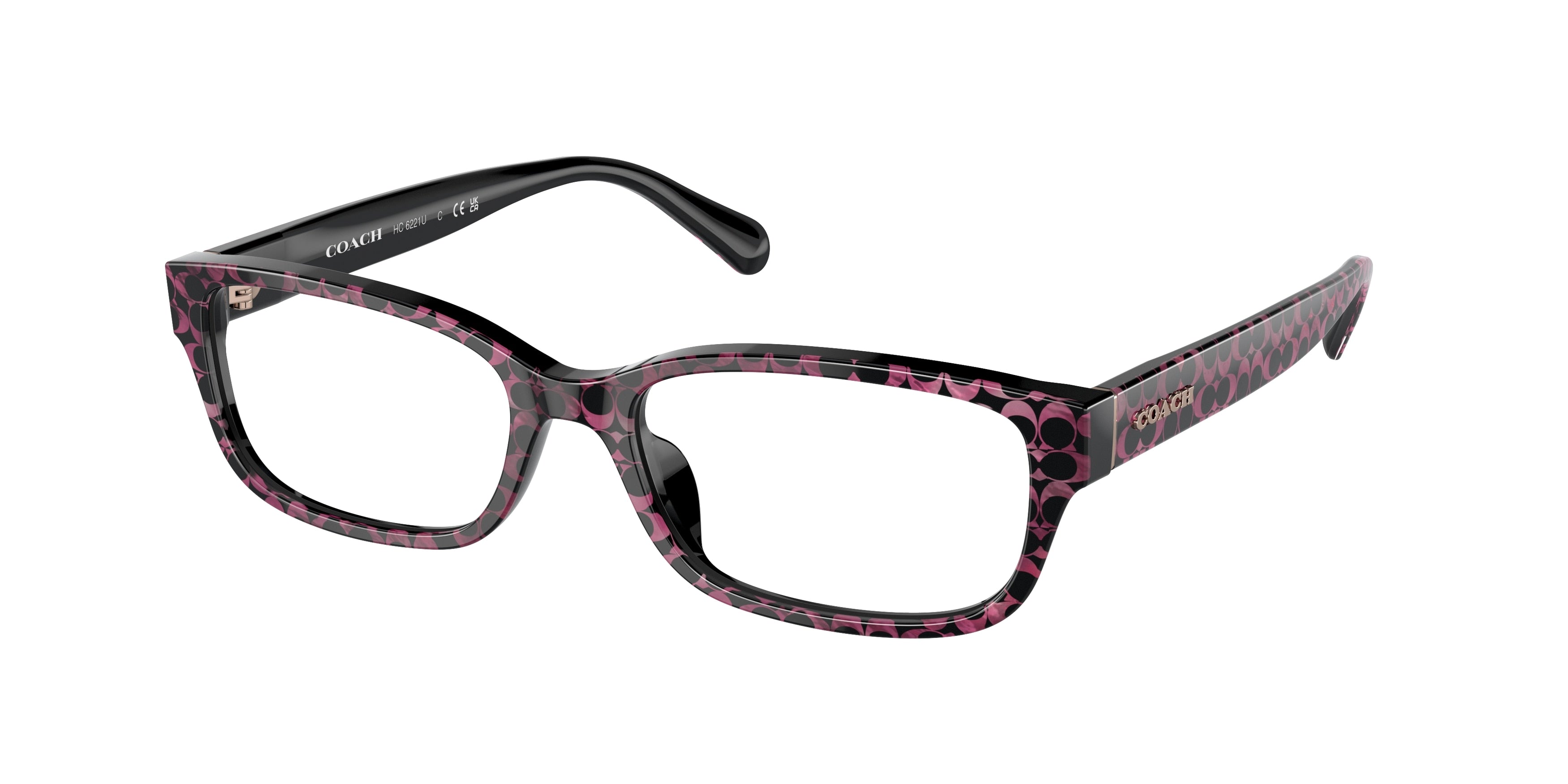 Coach HC6221U Rectangle Eyeglasses  5783-Ruby Pearl 54-140-17 - Color Map Red