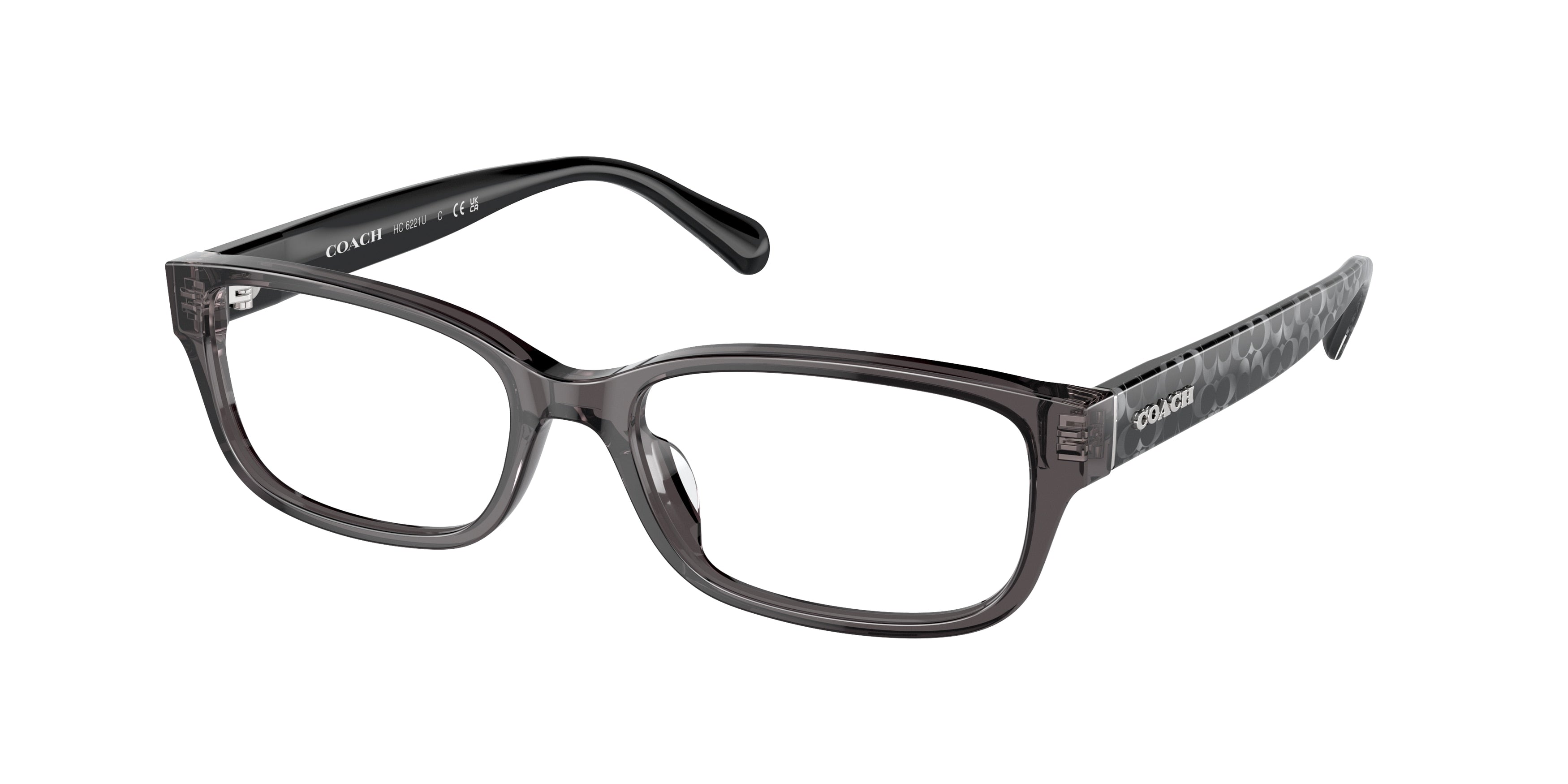Coach HC6221U Rectangle Eyeglasses  5785-Transparent Grey 54-140-17 - Color Map Grey