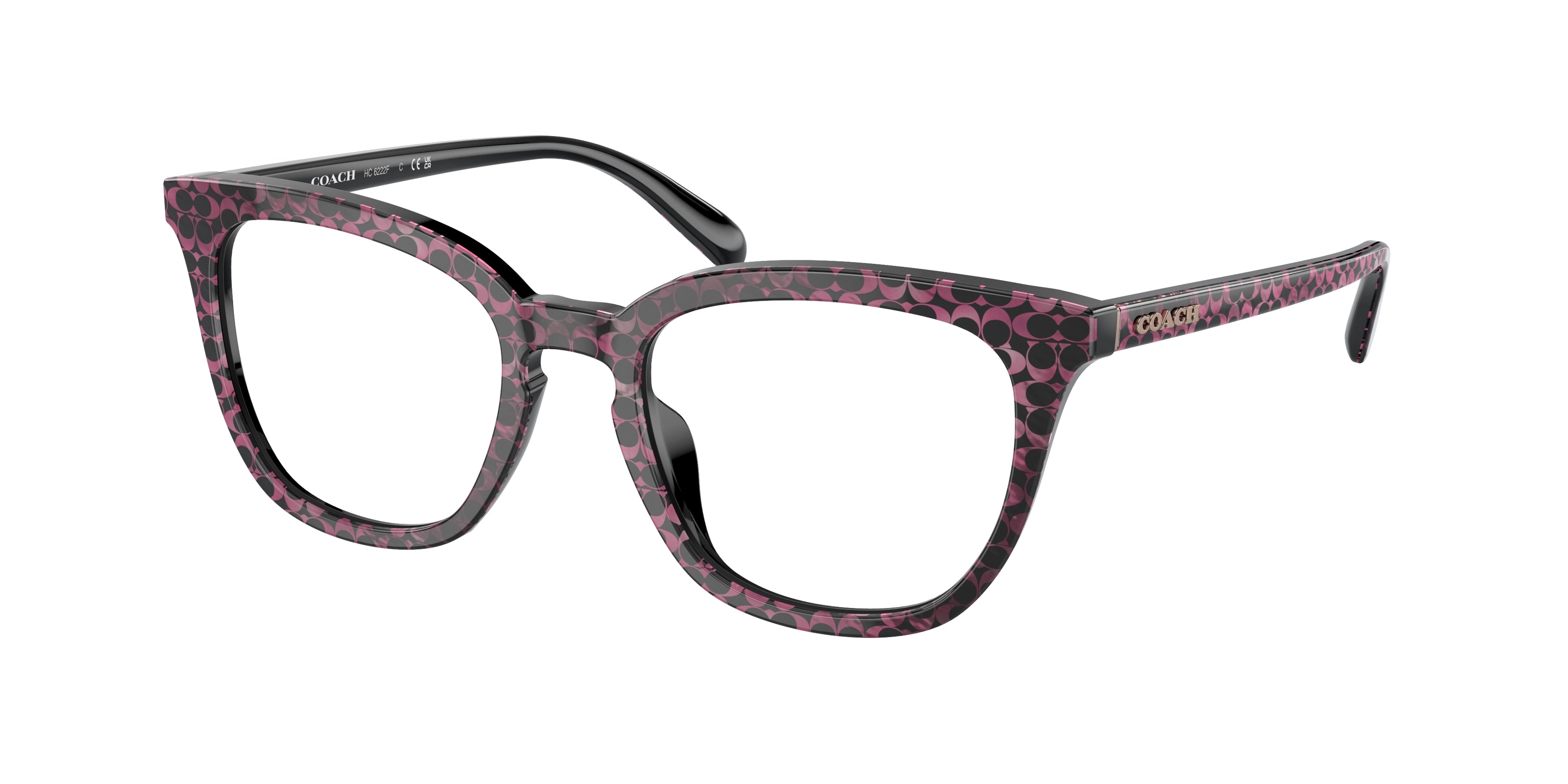 Coach HC6222F Square Eyeglasses  5783-Ruby Pearl 53-145-18 - Color Map Red