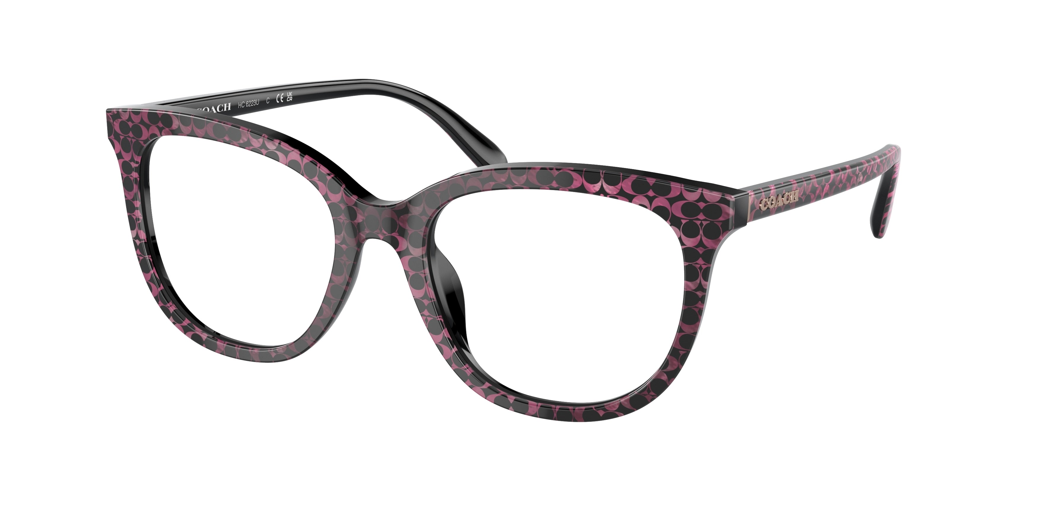 Coach HC6223U Square Eyeglasses  5783-Ruby Pearl 51-145-19 - Color Map Red
