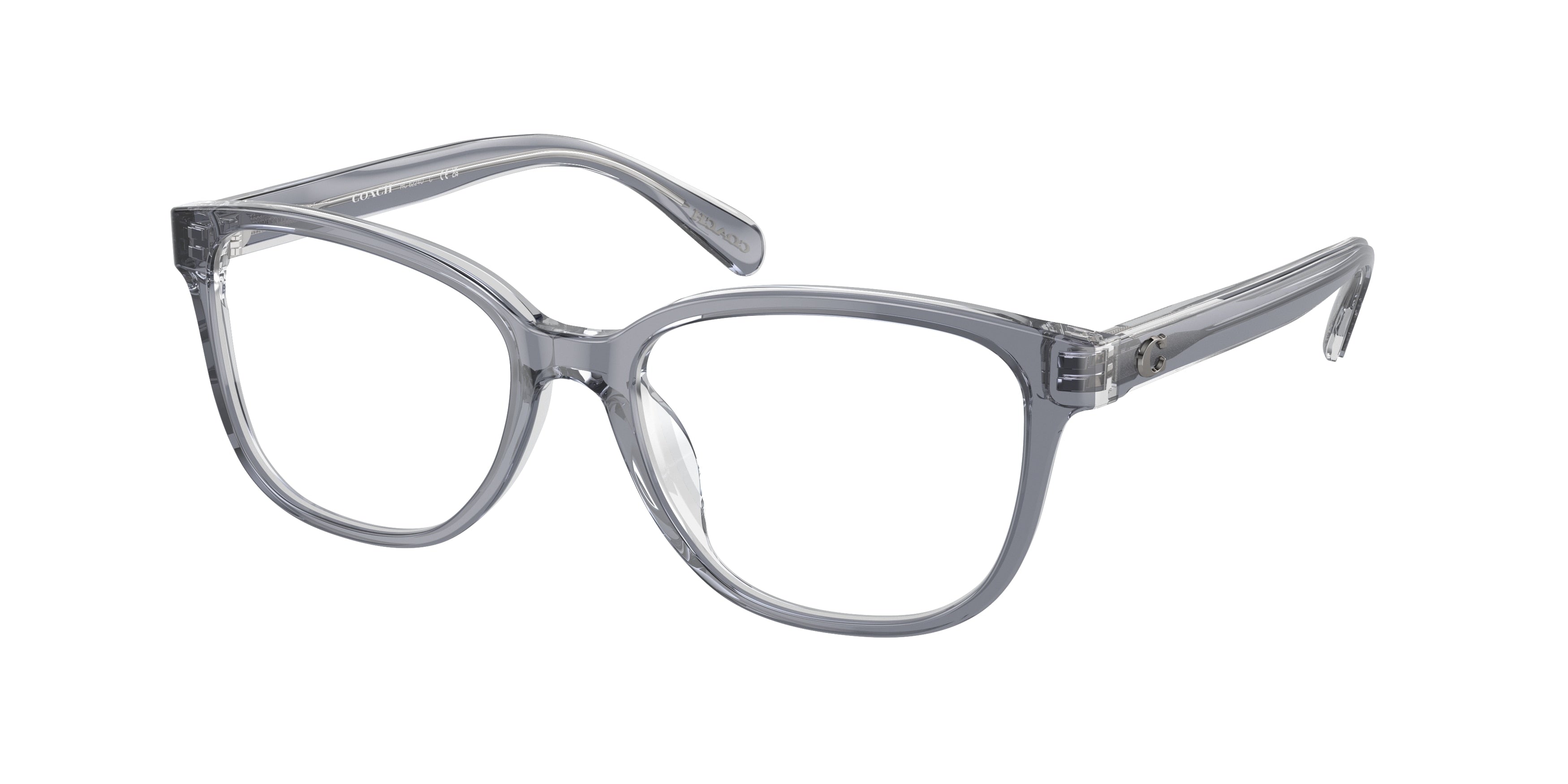 Coach HC6224U Square Eyeglasses  5780-Dark Grey/Light Grey 53-145-17 - Color Map Grey