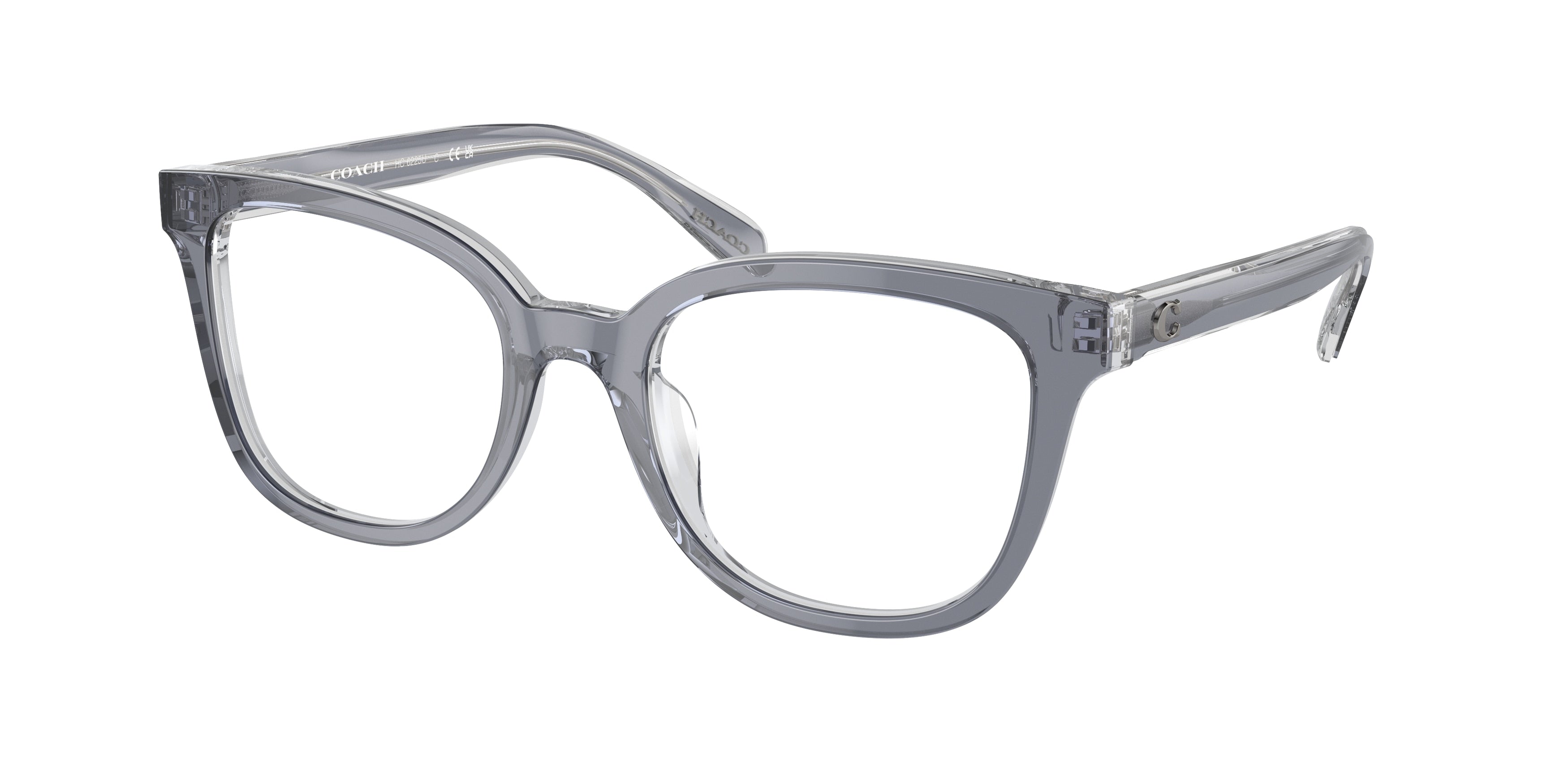 Coach HC6225U Square Eyeglasses  5780-Dark Grey/Light Grey 52-145-20 - Color Map Grey