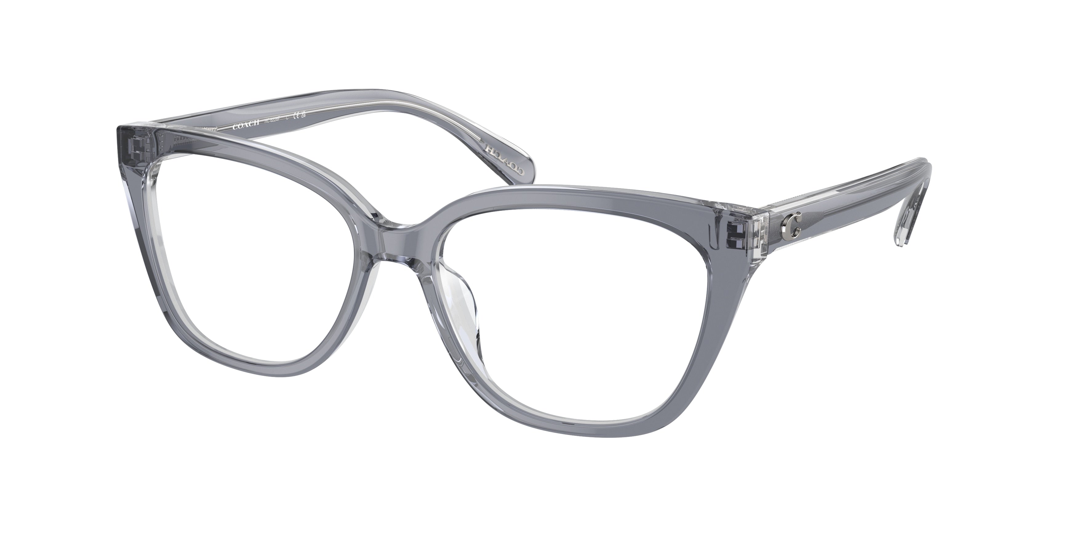 Coach HC6226F Square Eyeglasses  5780-Dark Grey/Light Grey 56-145-16 - Color Map Grey