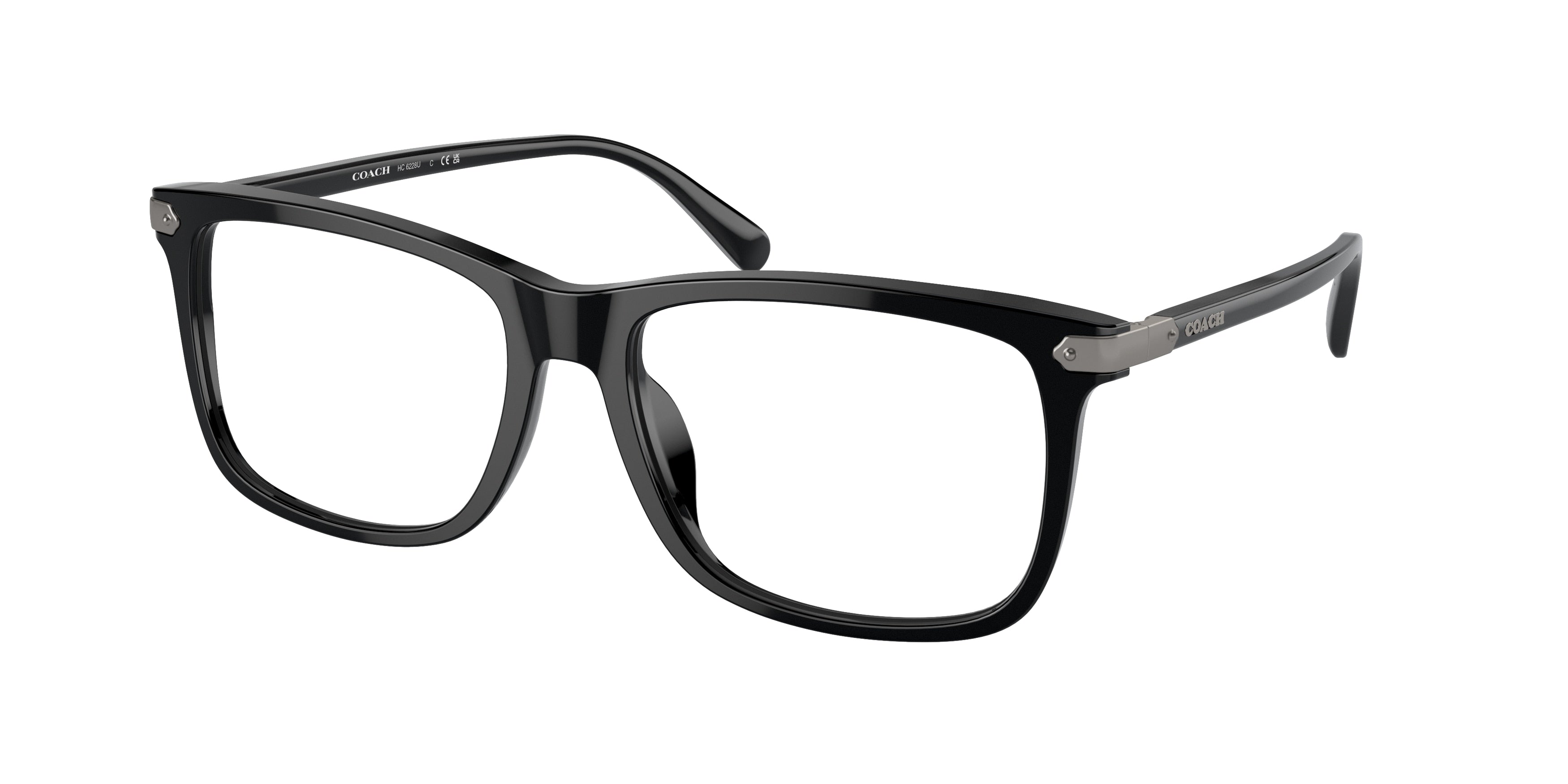 Coach HC6228U Square Eyeglasses  5002-Black 56-145-17 - Color Map Black