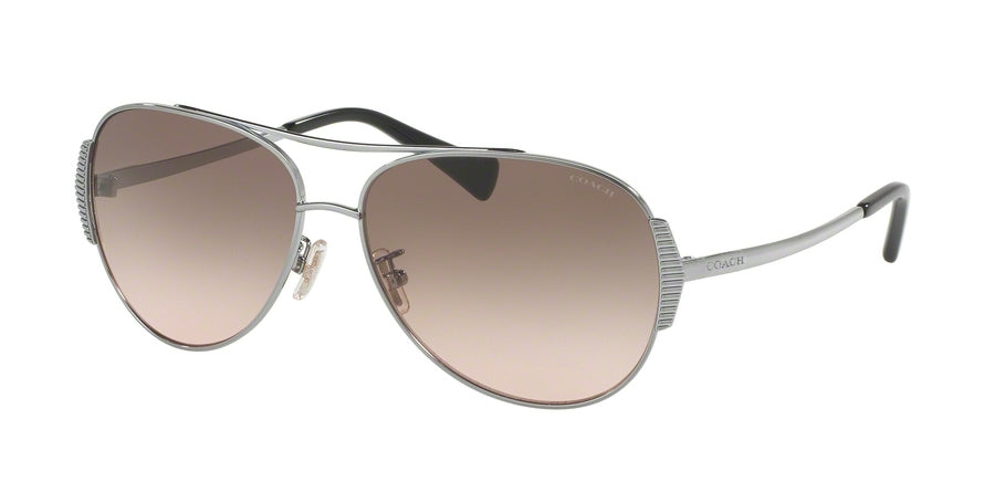 Coach L1590 HC7067 Pilot Sunglasses  930111-GUNMETAL/BLACK 59-14-140 - Color Map gunmetal